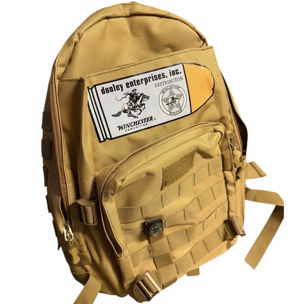 Winchester Tactical Backpack‎ Dooley Enterprises Tan Khaki MOLLE Bag Zip EUC